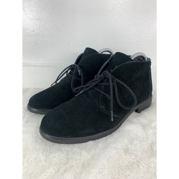 Eddie Bauer Women's Vega Black Suede Chukka Booties Size 8.5 - Picture 1 of 7